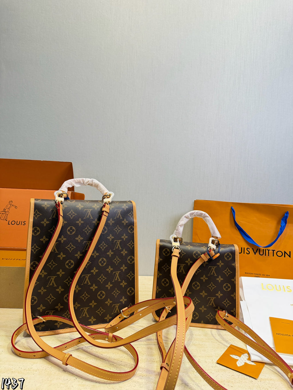 Monogram Top-Handle Flap Backpack — view 6