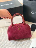 Quilted Suede Mini Dome Bag — view 1