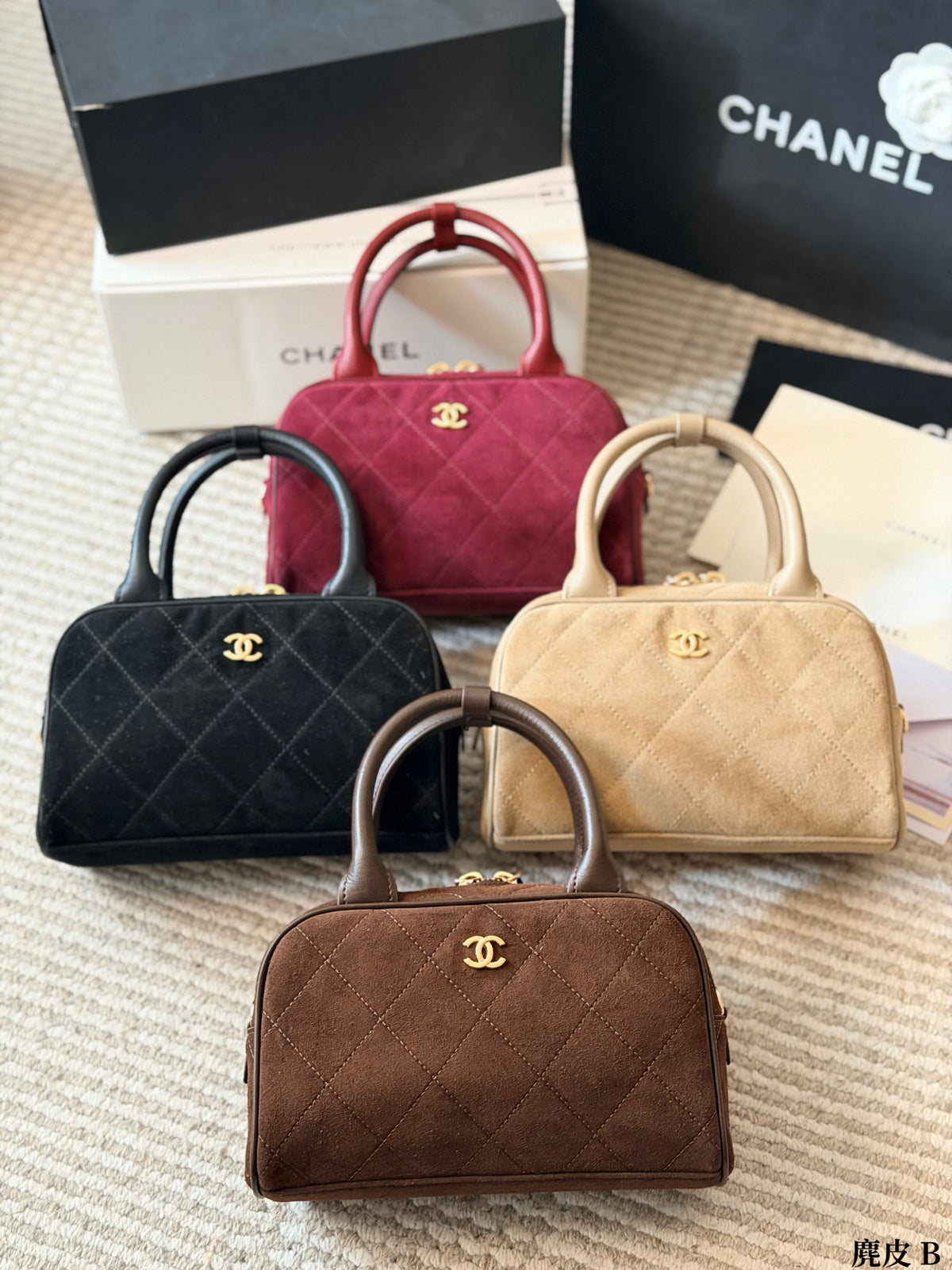 Quilted Suede Mini Dome Bag — view 2