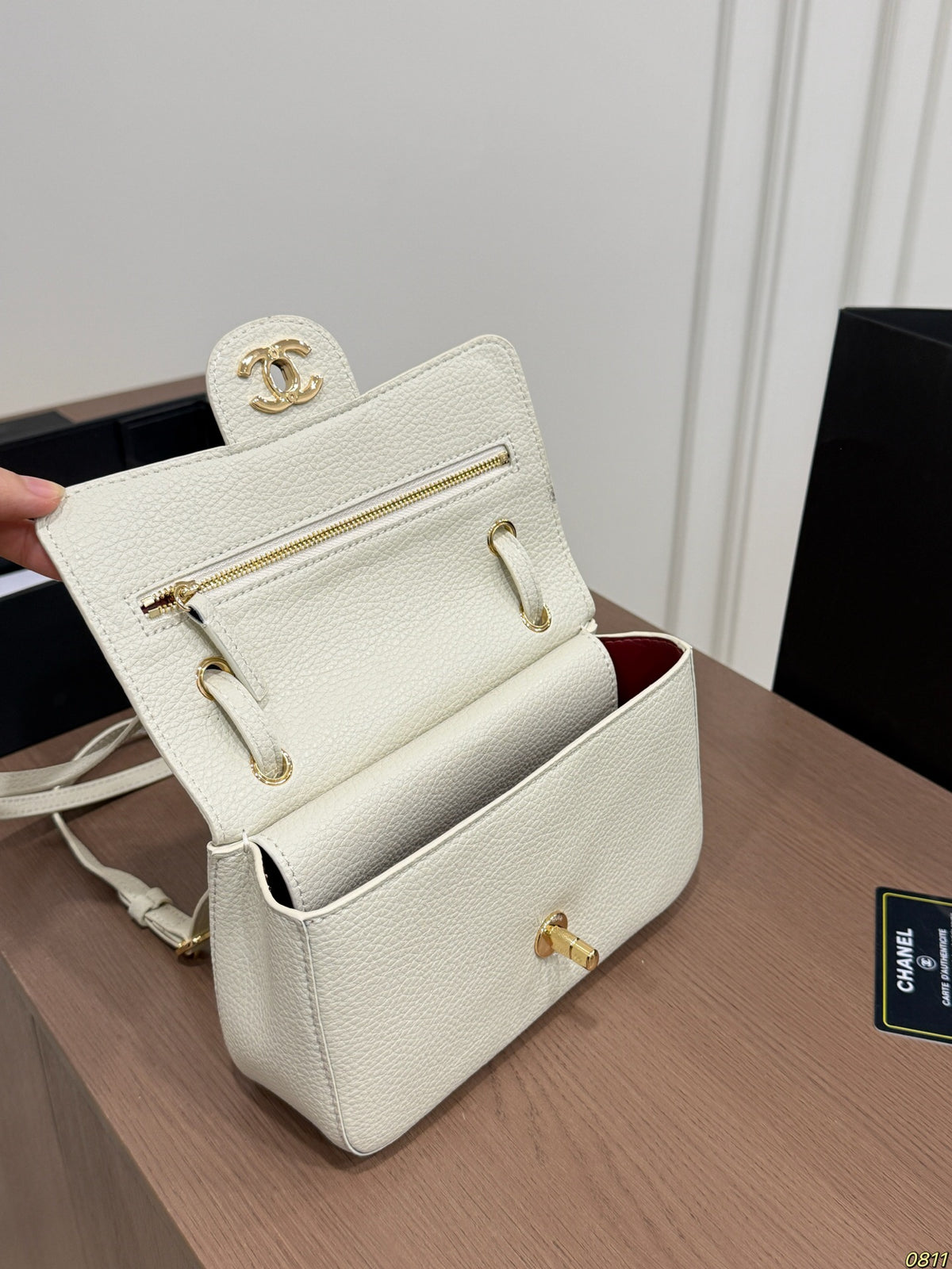 White Mini Flap Shoulder Bag — view 4