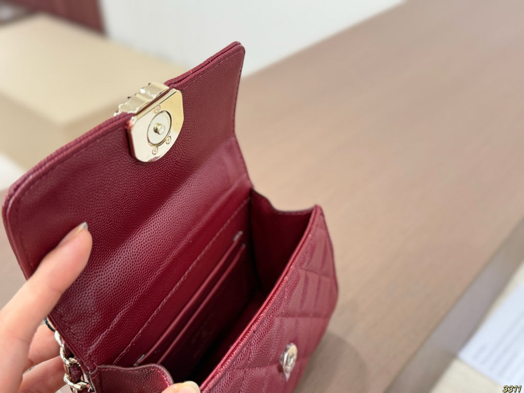 Metallic Mini Top-Handle Flap Bag — view 10