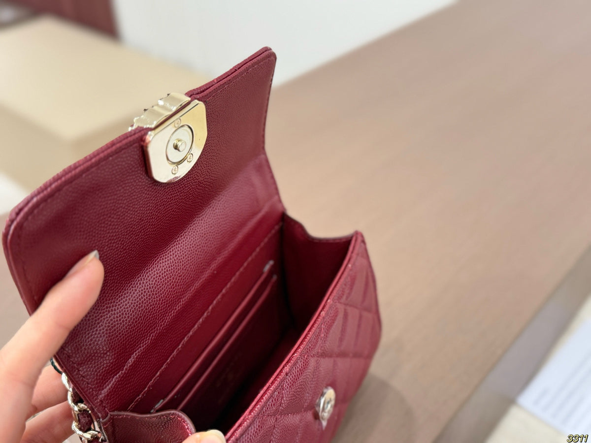Metallic Mini Top-Handle Flap Bag — view 10