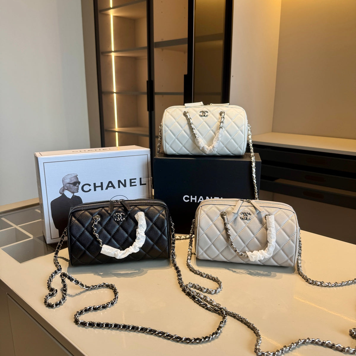 Quilted Mini Zip-Around Dome Bag — view 2
