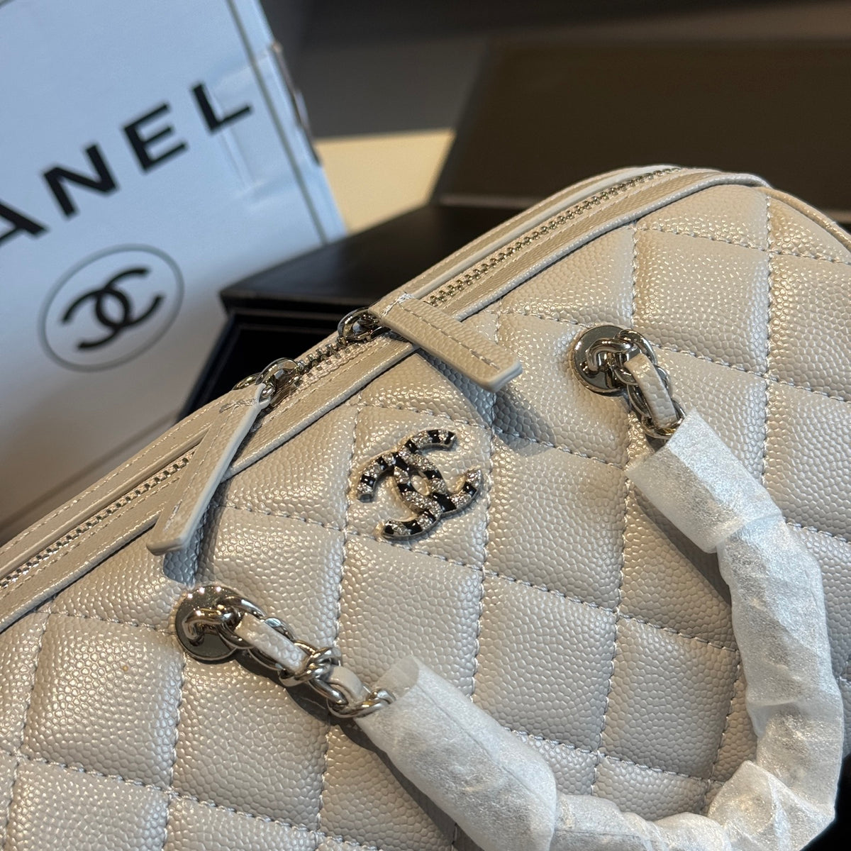 Quilted Mini Zip-Around Dome Bag — view 6