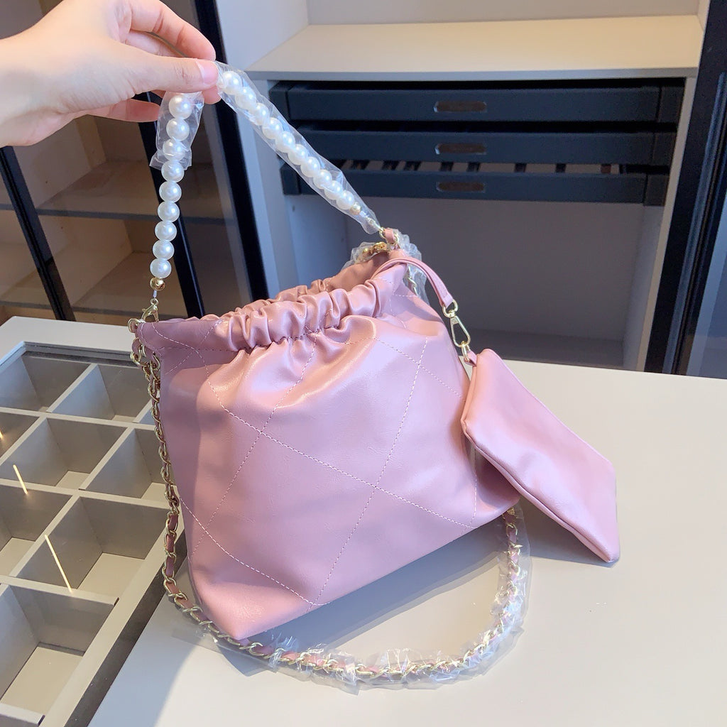 Pink Four-Piece Drawstring Bag Set — view 4