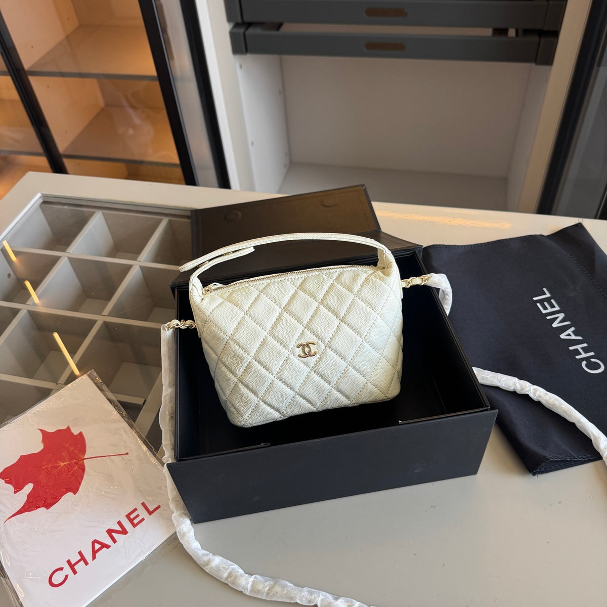 Quilted Mini Lunchbox Crossbody Bag — view 7