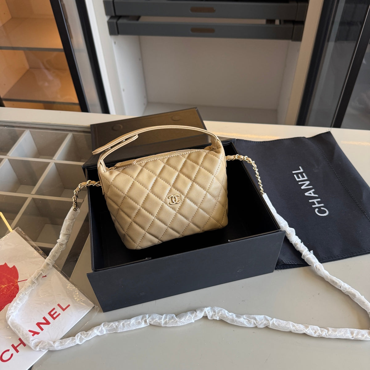 Quilted Mini Lunchbox Crossbody Bag — view 8