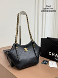 Quilted Mini Shoulder Tote with Chain Handles — view 4