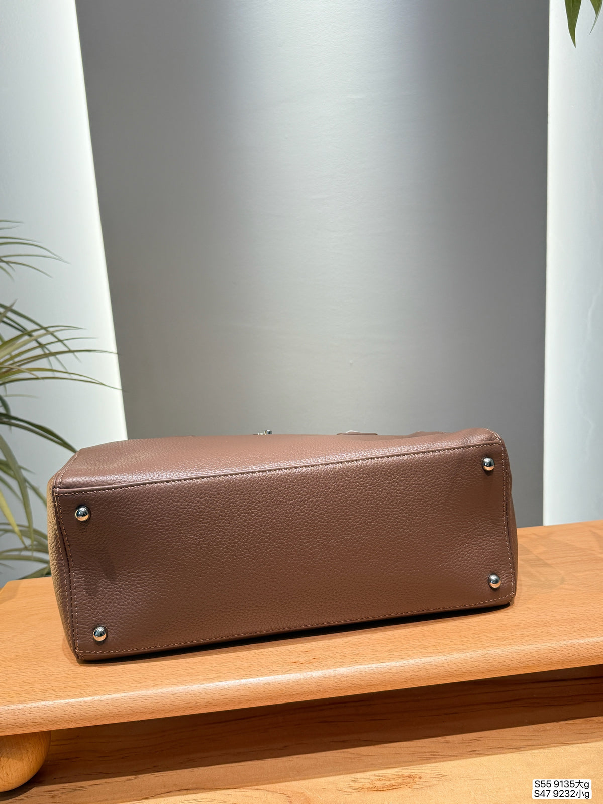 Textured Top-Handle Tote with Matching Pouch — view 1