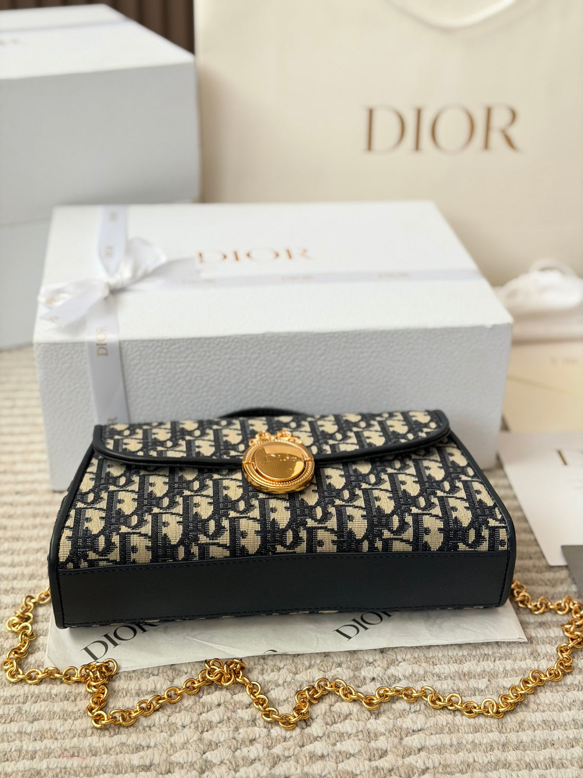 Monogram Flap Bag with Oval Clasp — view 5