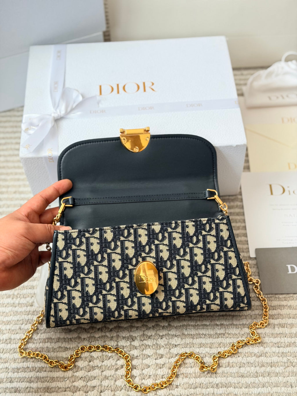 Monogram Flap Bag with Oval Clasp — view 6