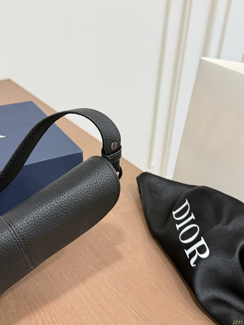Monogram Saddle Shoulder Bag with Black Flap — view 6