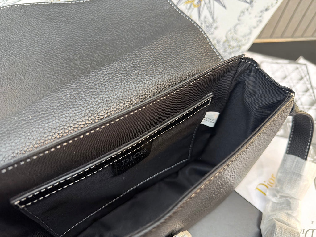 Buckle-Flap Saddle Crossbody Bag — view 1