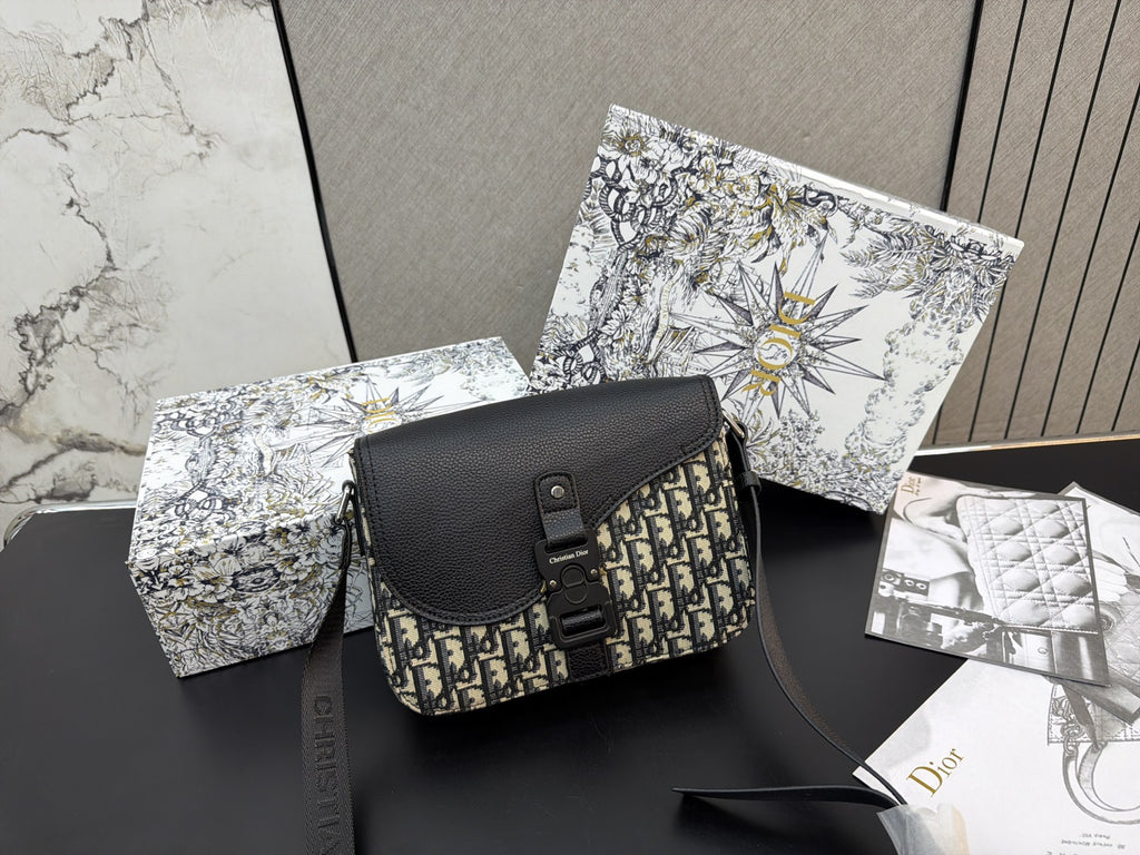 Buckle-Flap Saddle Crossbody Bag — view 2