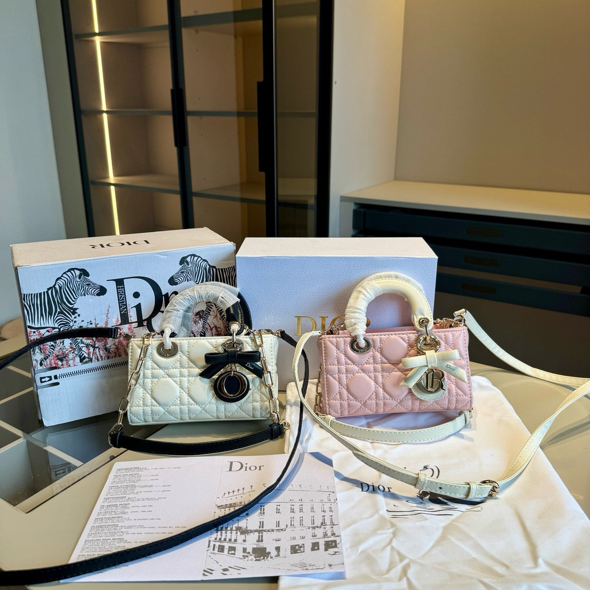Two-Tone Quilted Mini Top-Handle Bag — view 5