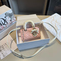 Two-Tone Quilted Mini Top-Handle Bag — view 9