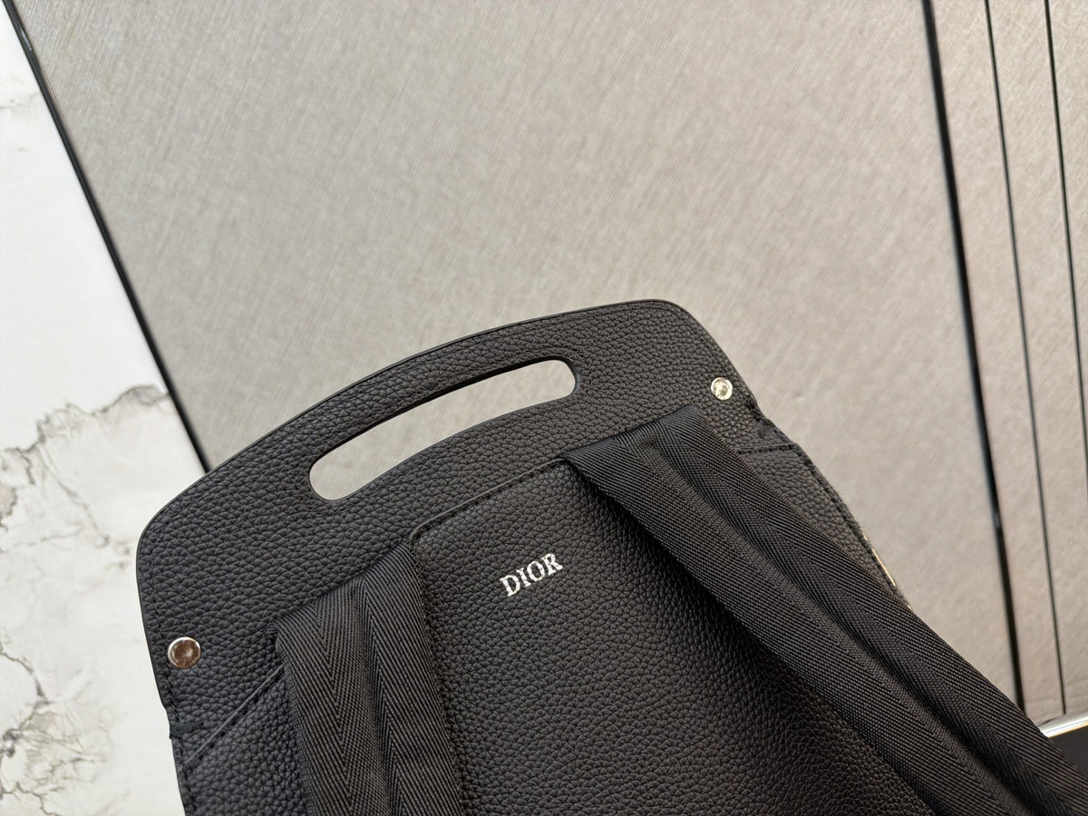 Monogram Buckle-Flap Backpack with Cutout Handle — view 7