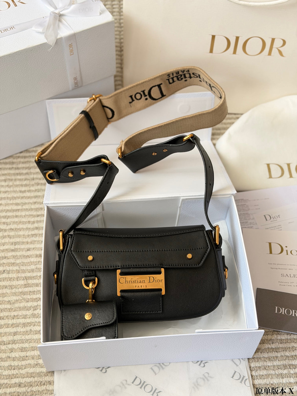 Black Saddle Bag with Card Pouch — view 2