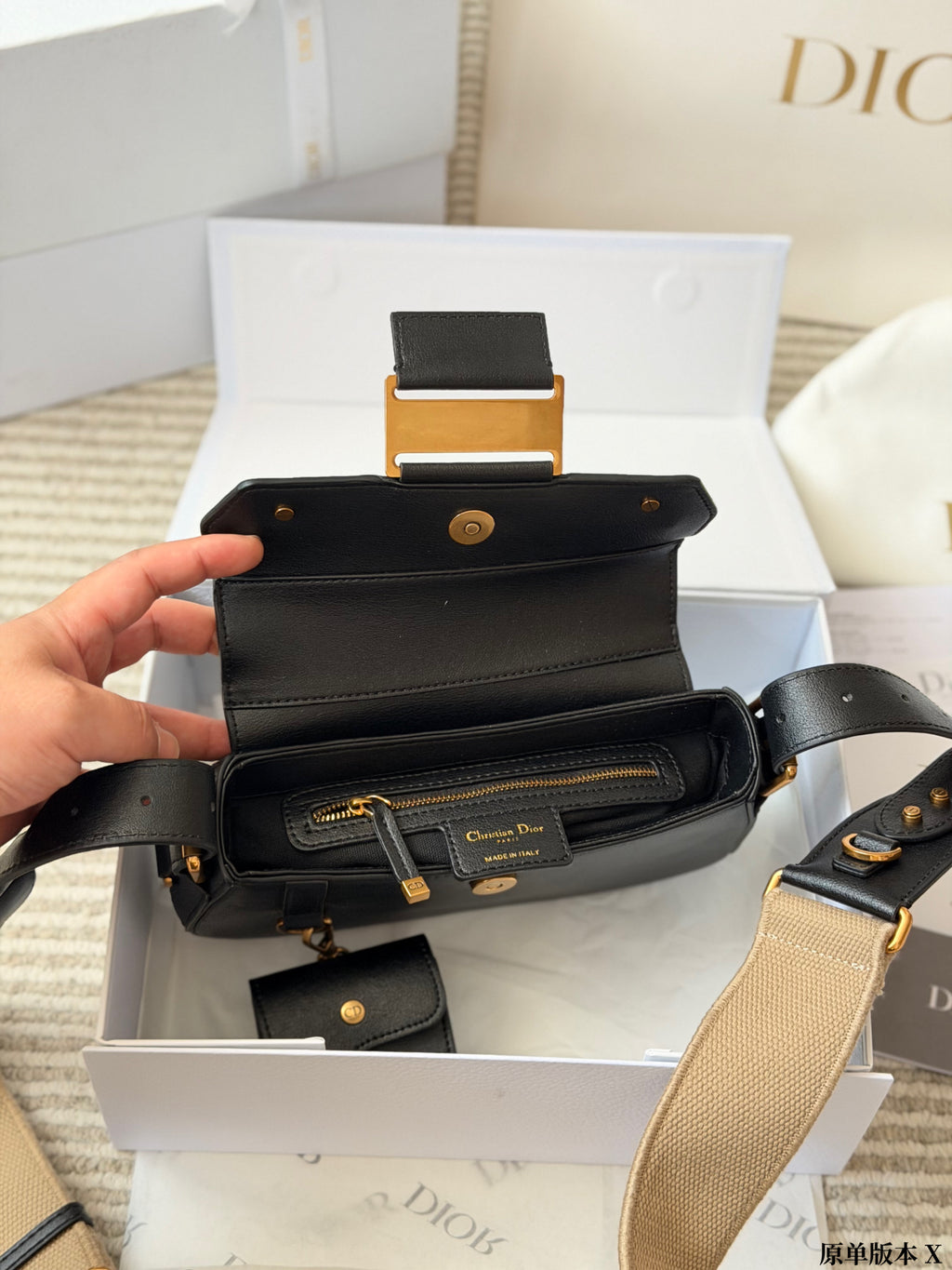 Black Saddle Bag with Card Pouch — view 4