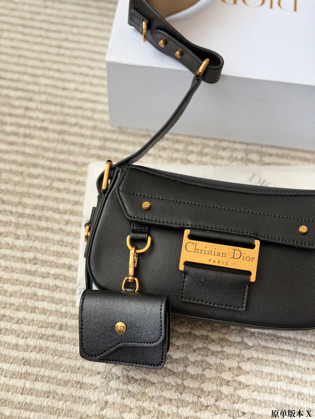 Black Saddle Bag with Card Pouch — view 7