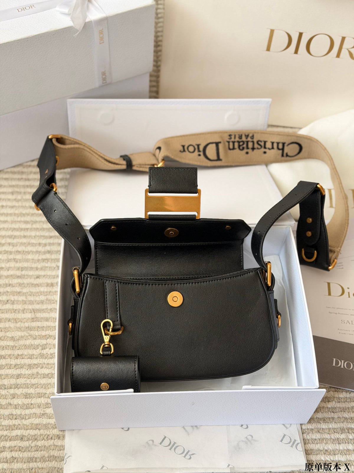 Black Saddle Bag with Card Pouch — view 9