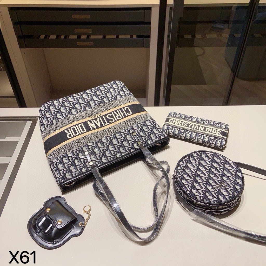 Monogram Tote and Round Crossbody Three-Piece Set — view 5