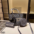 Monogram Tote and Round Crossbody Three-Piece Set — view 8