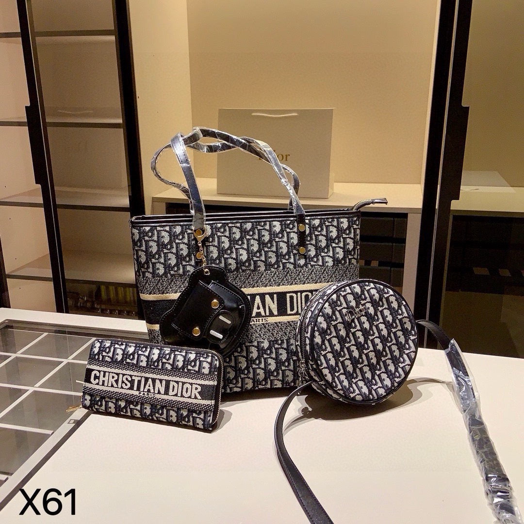 Monogram Tote and Round Crossbody Three-Piece Set — view 8