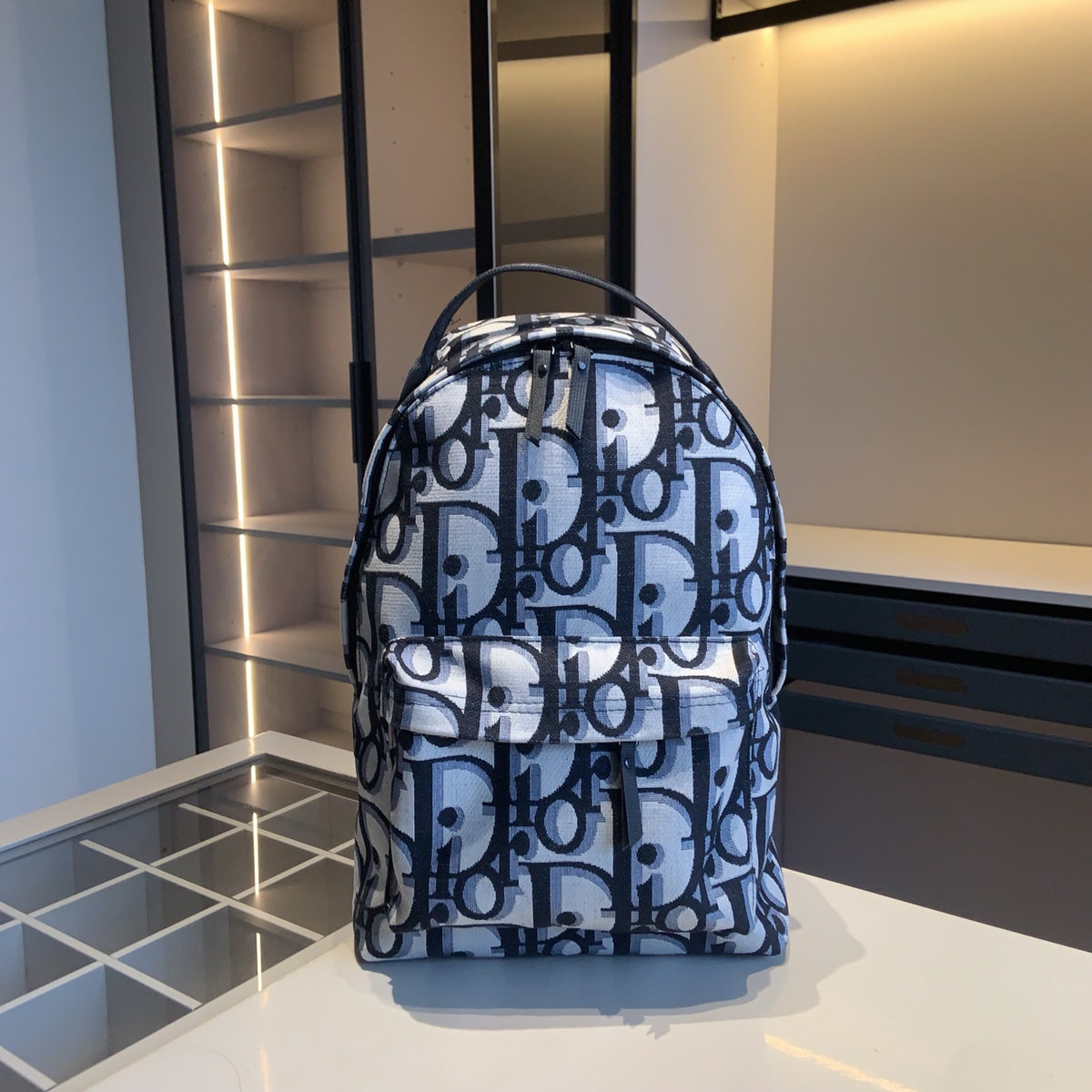 Monogram Backpack and White Crossbody Three-Piece Set — view 9