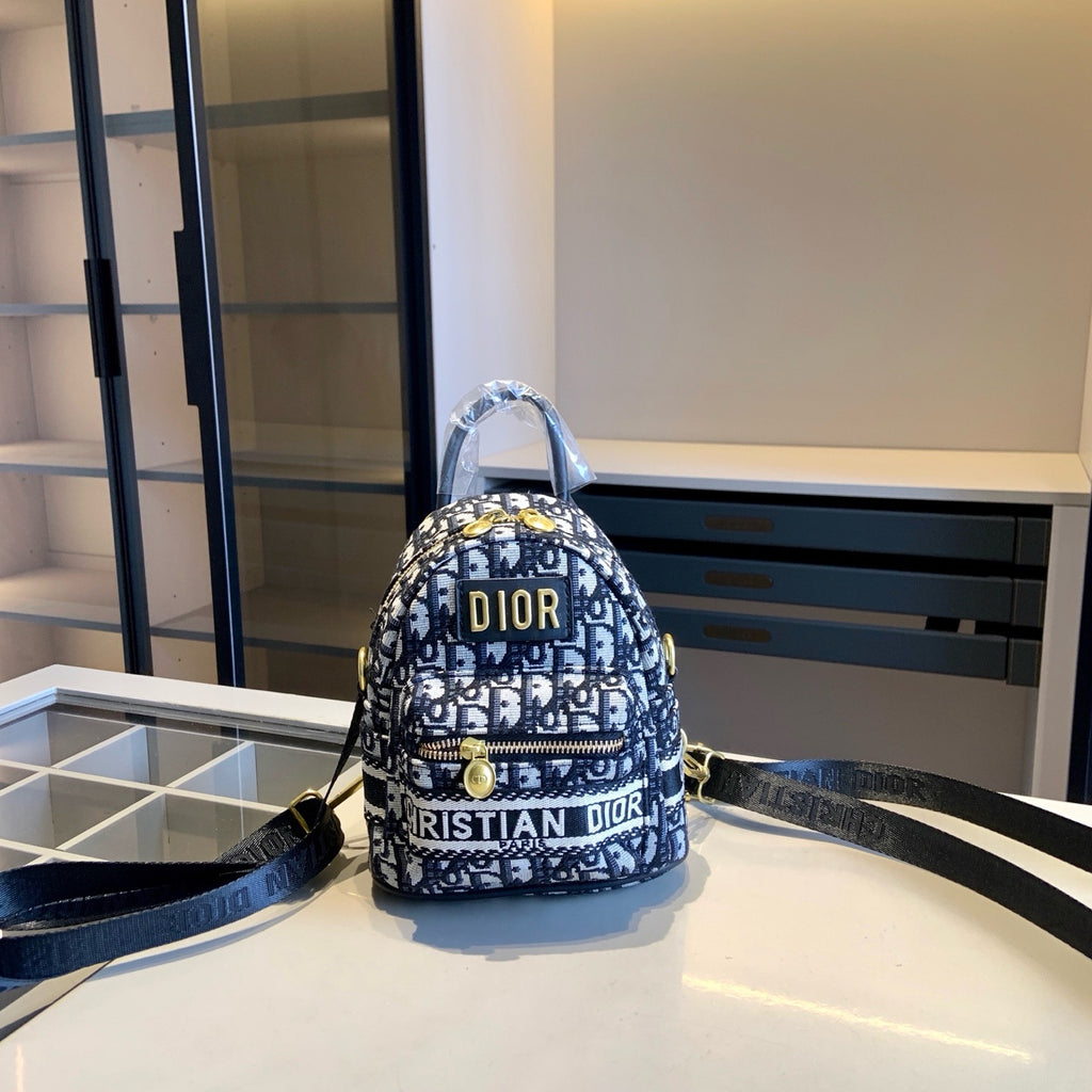 Navy Monogram Tote and Mini Backpack Set — view 2