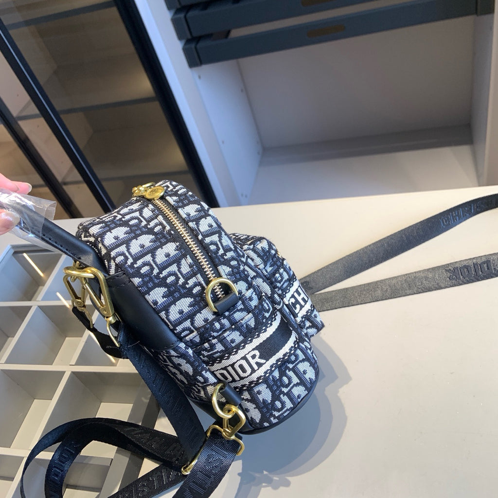 Navy Monogram Tote and Mini Backpack Set — view 3