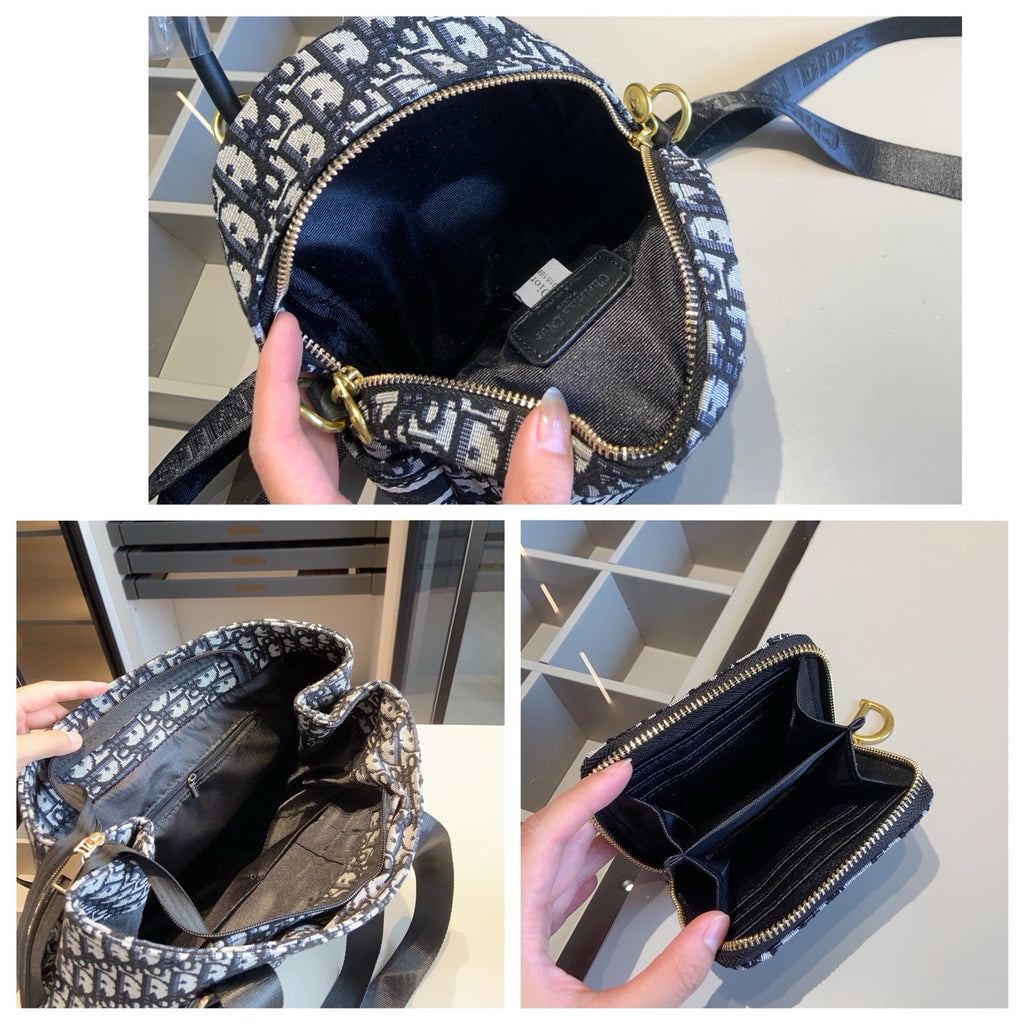 Navy Monogram Tote and Mini Backpack Set — view 8