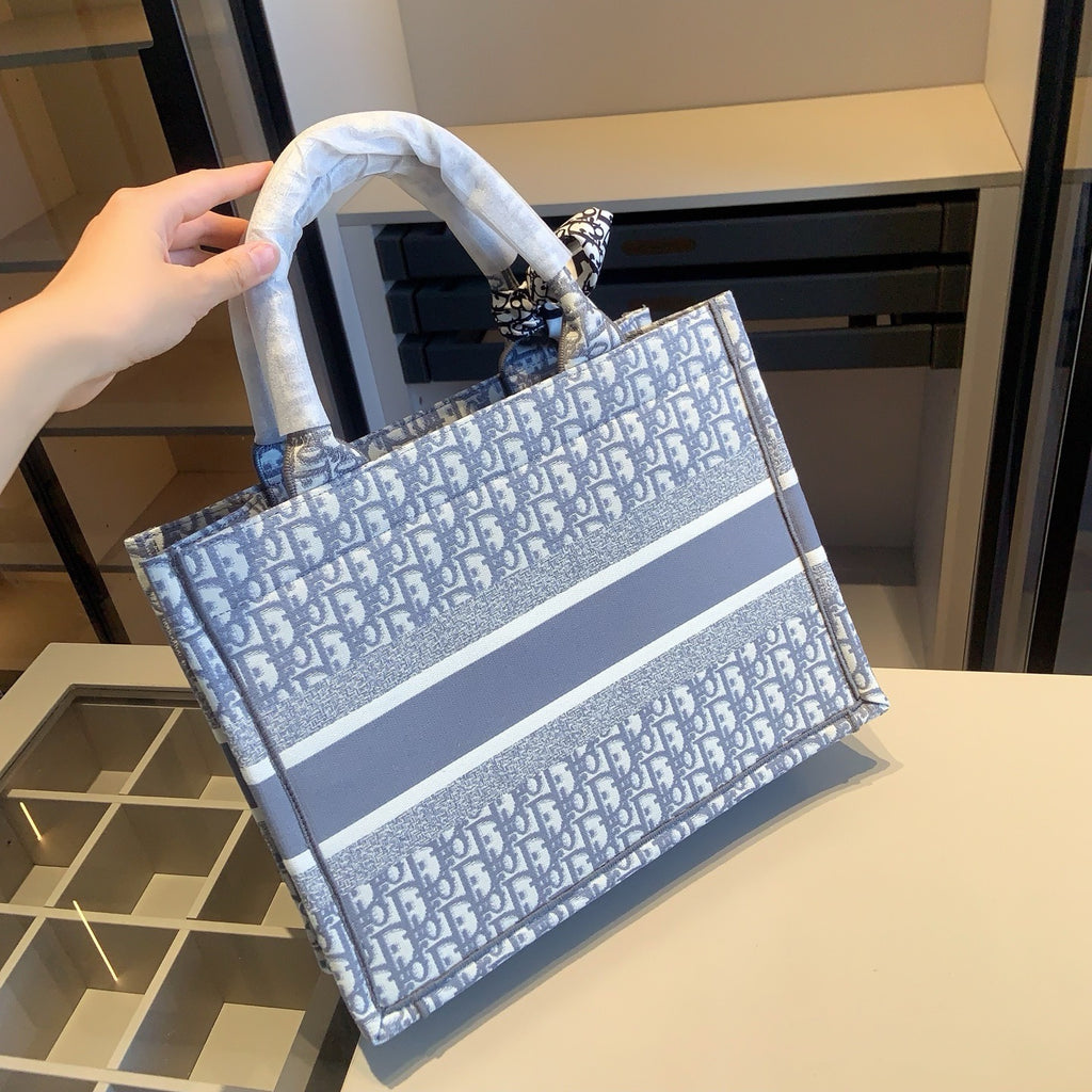 Grey Monogram Tote and Shoulder Bag Set — view 7