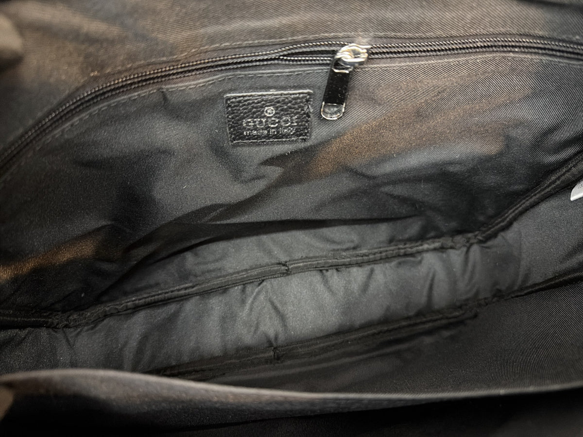Black Embossed Monogram Briefcase — view 2