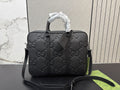 Black Embossed Monogram Briefcase — view 9