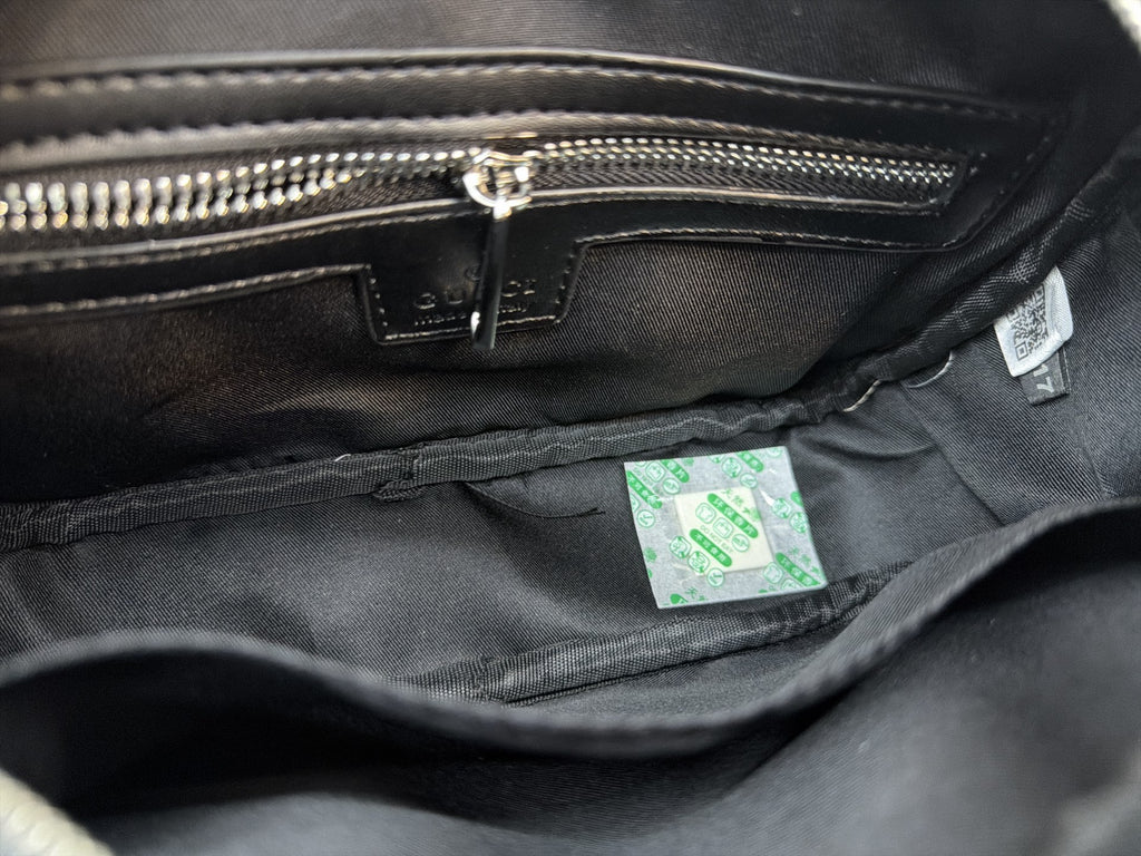 Charcoal Monogram Belt Bag with Front Zip — view 5