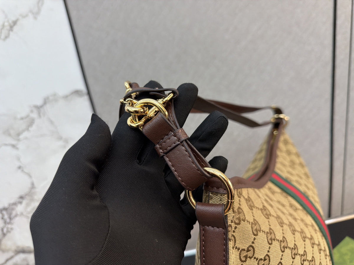 Monogram Shoulder Hobo with Matching Pouch — view 2