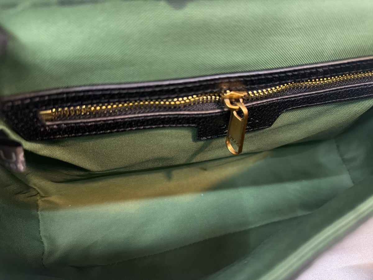 Monogram Flap Crossbody with Striped Front — view 1