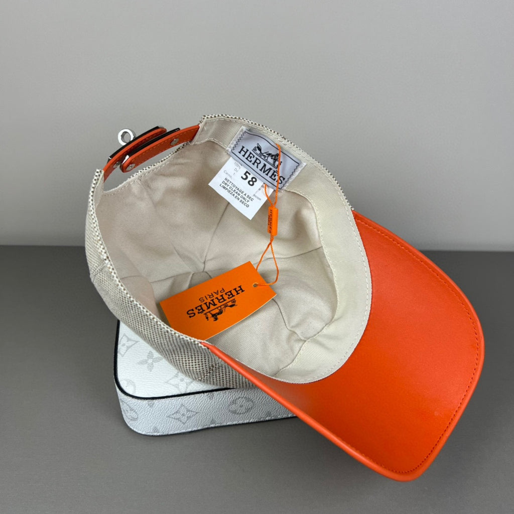 Contrast Brim H-Motif Baseball Cap