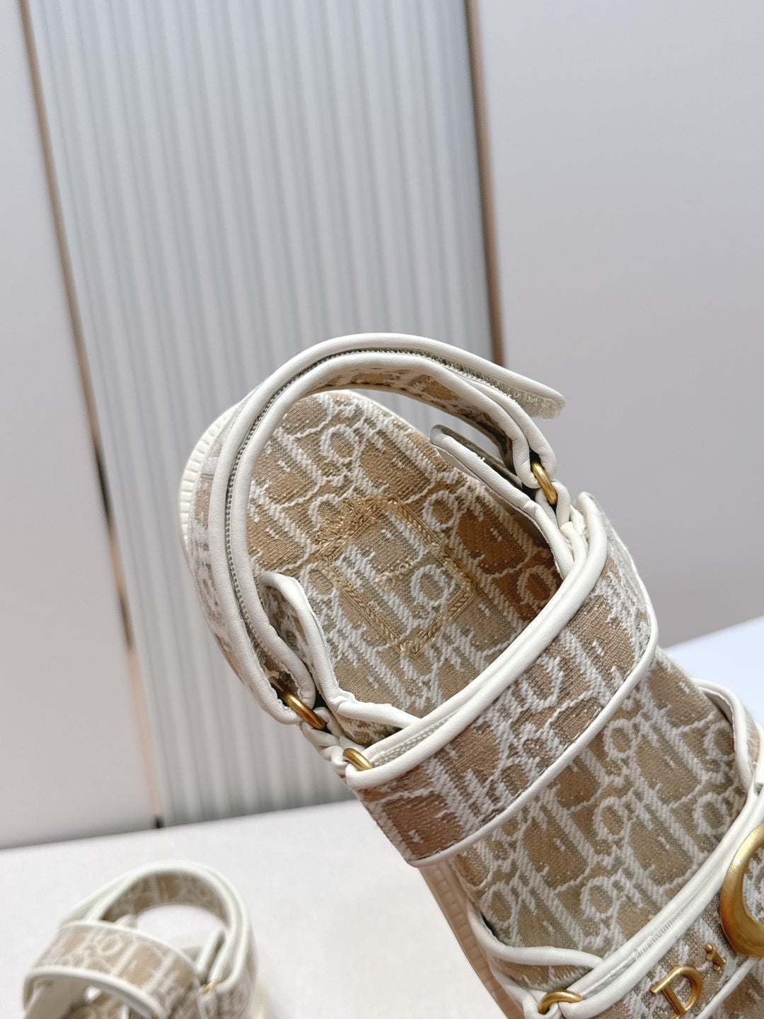 Double-Strap Platform Sandals with Ankle Strap
