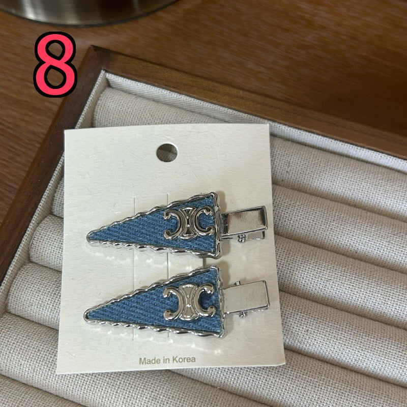 Decorative Hair Clip - Bow, Plaid and Emblem Options