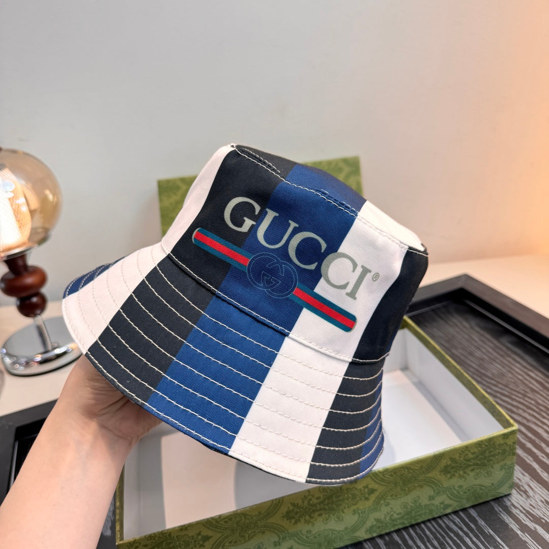 Colorblock Lettered Bucket Hat