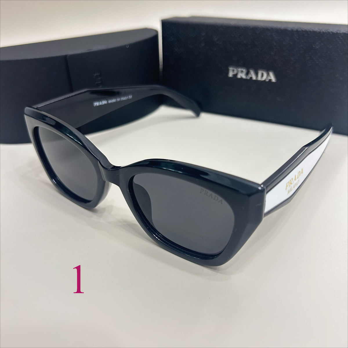 Soft-Square Sunglasses with Wide Sculpted Temples