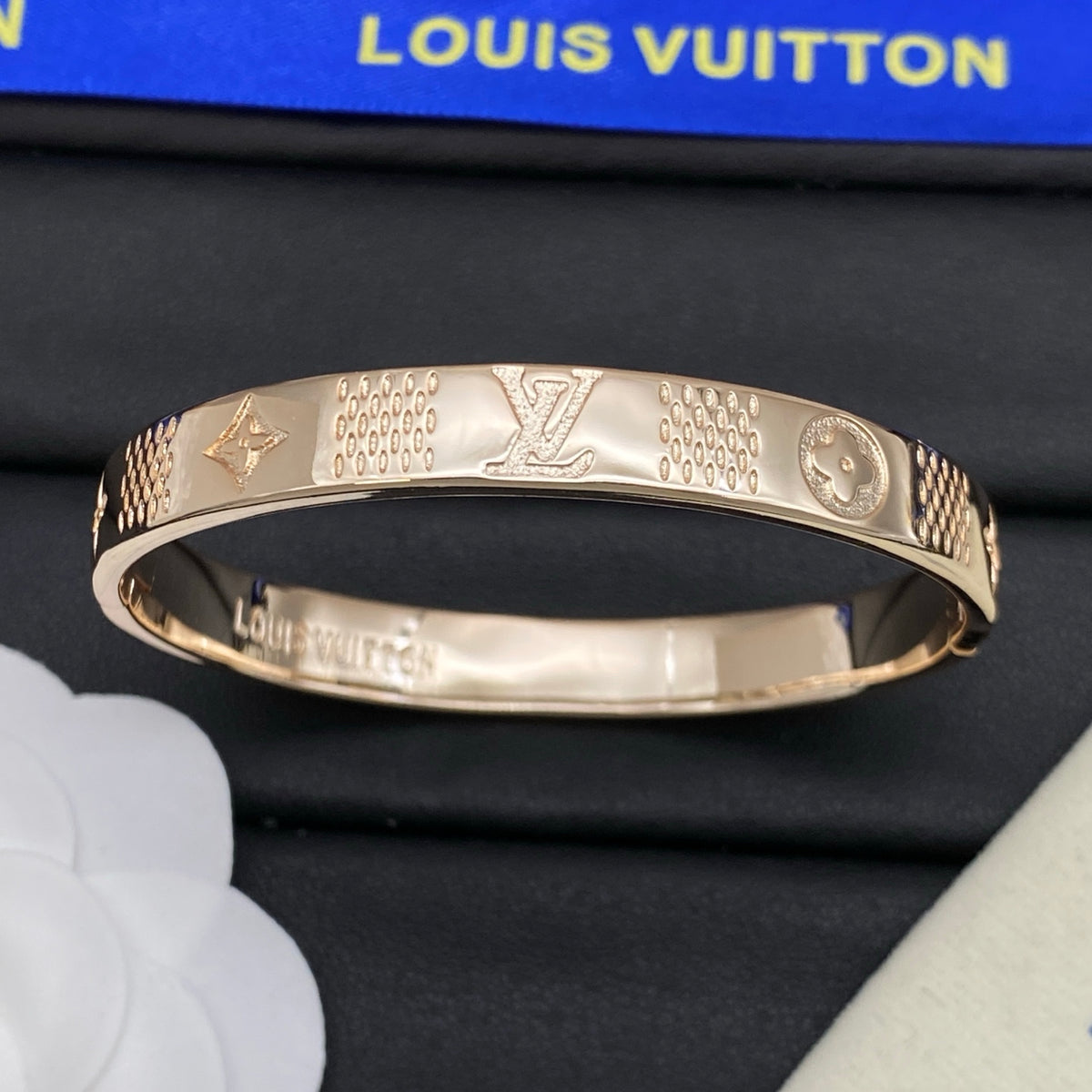Engraved Monogram Band Bangle Bracelet