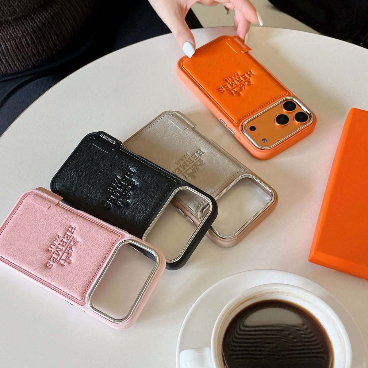Lettered Phone Case with Snap Hand Strap