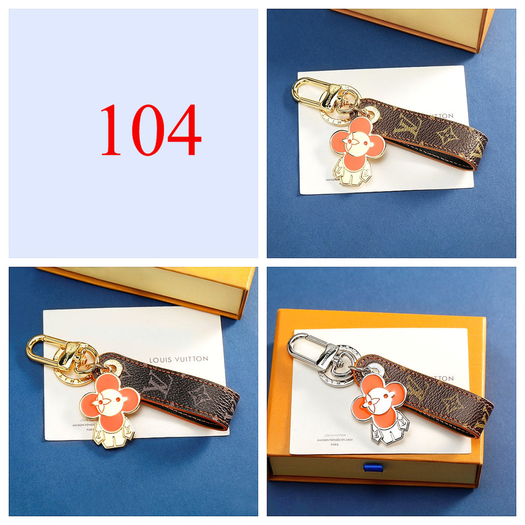 Round Letter Emblem Keychain - Style Options