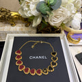Red & Black Heart-Link Necklace