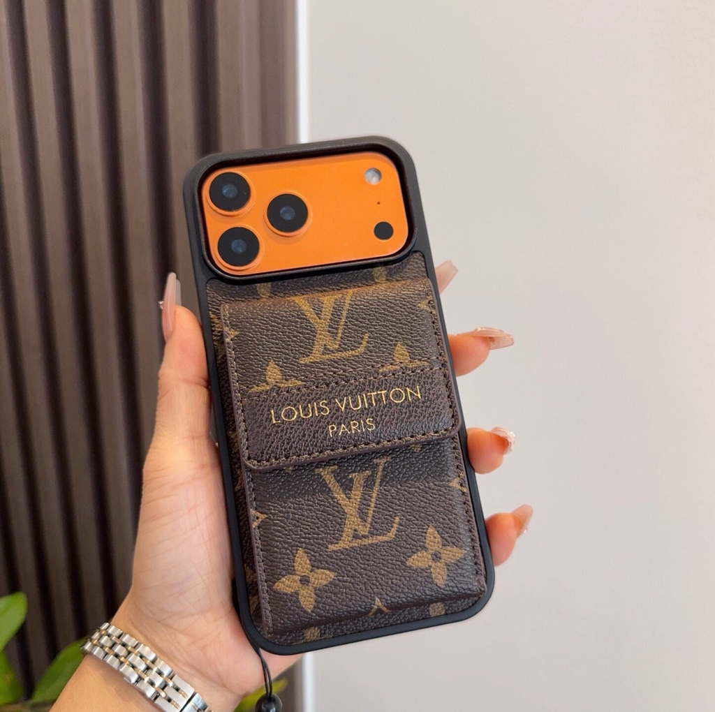 Brown monogram phone case rear view