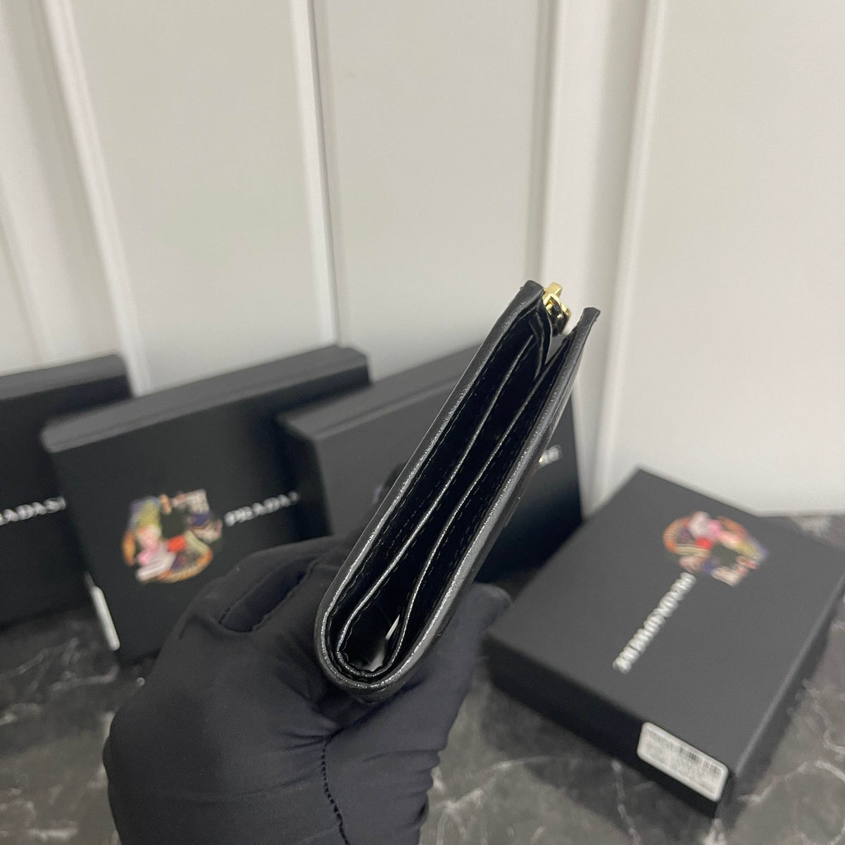 Triangle Emblem Flap Wallet 030