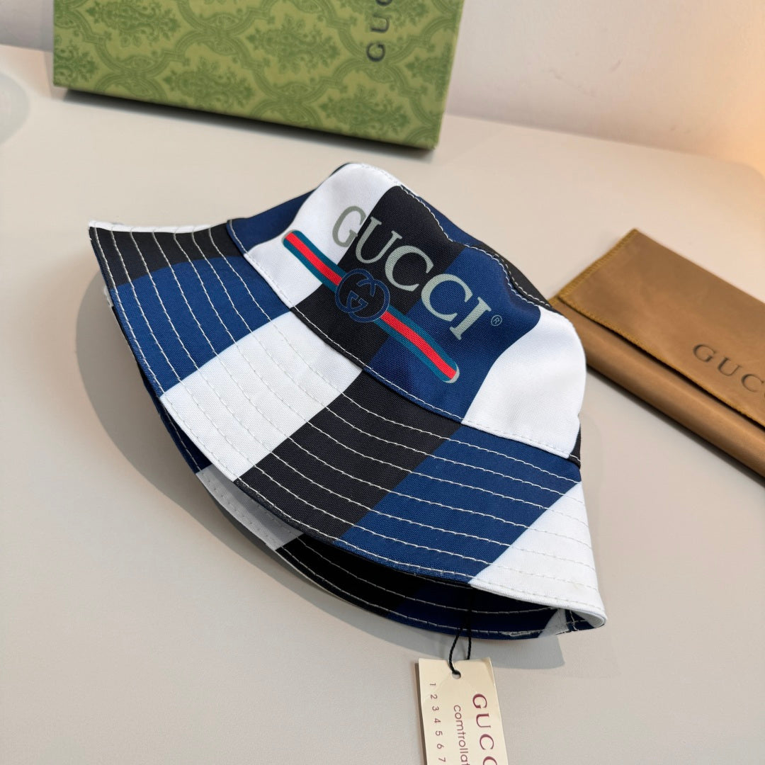 Colorblock Lettered Bucket Hat